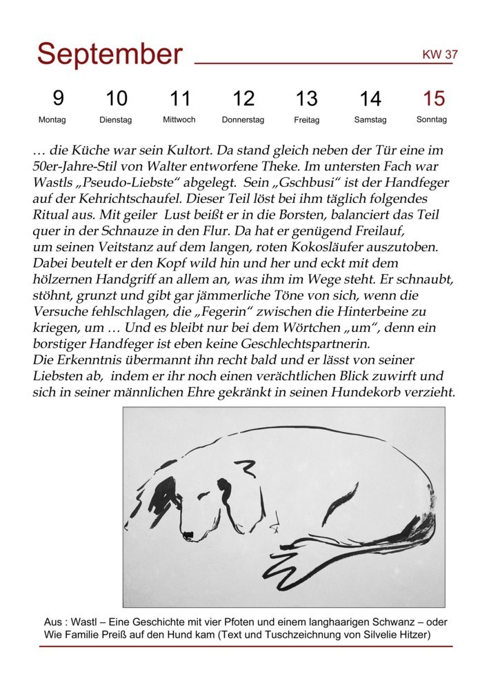 Bild: 9783982150376 | Der literarische Hundekalender 2024 | Charlotte Körner | Kalender