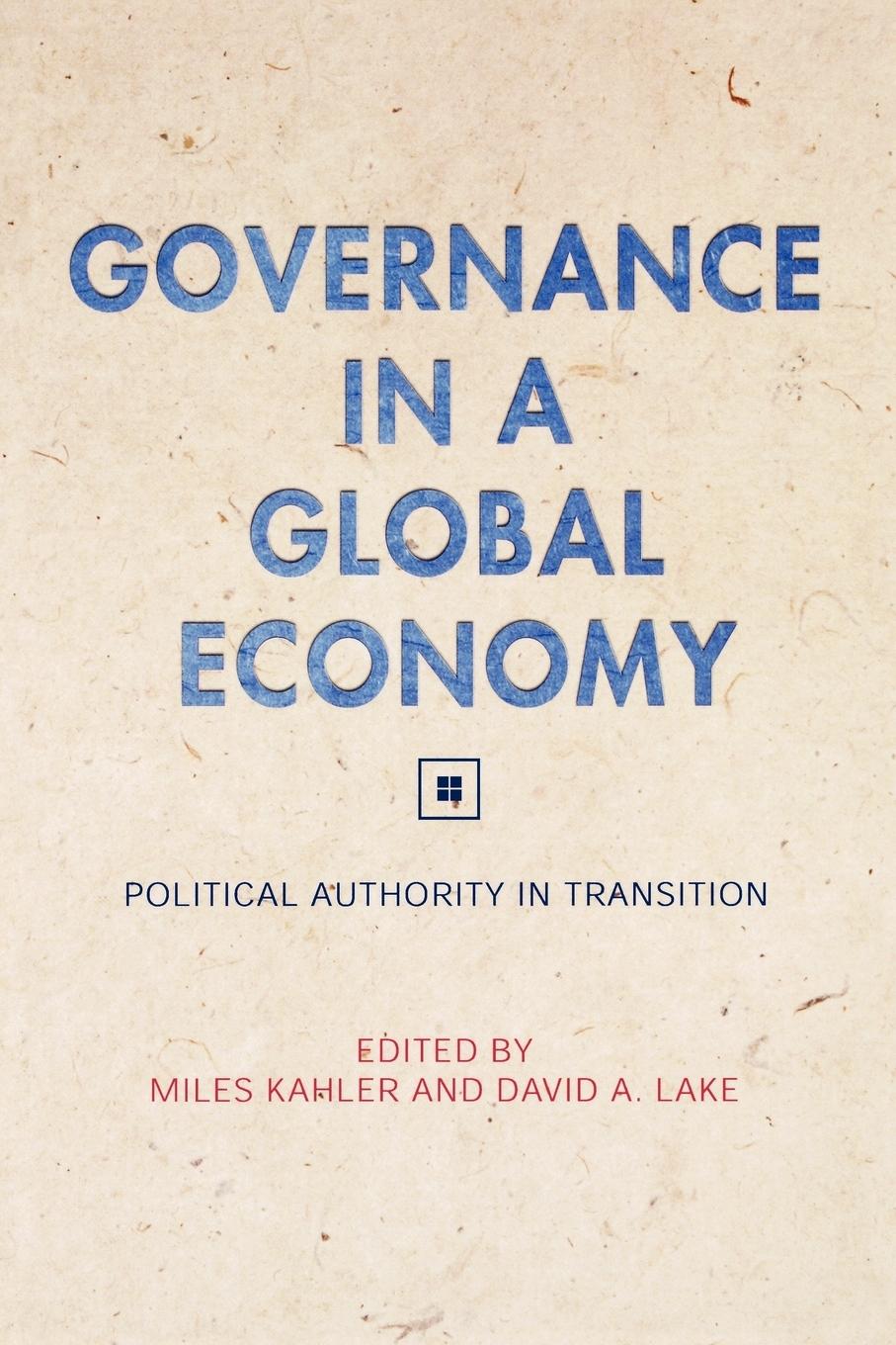 Cover: 9780691114026 | Governance in a Global Economy | Political Authority in Transition