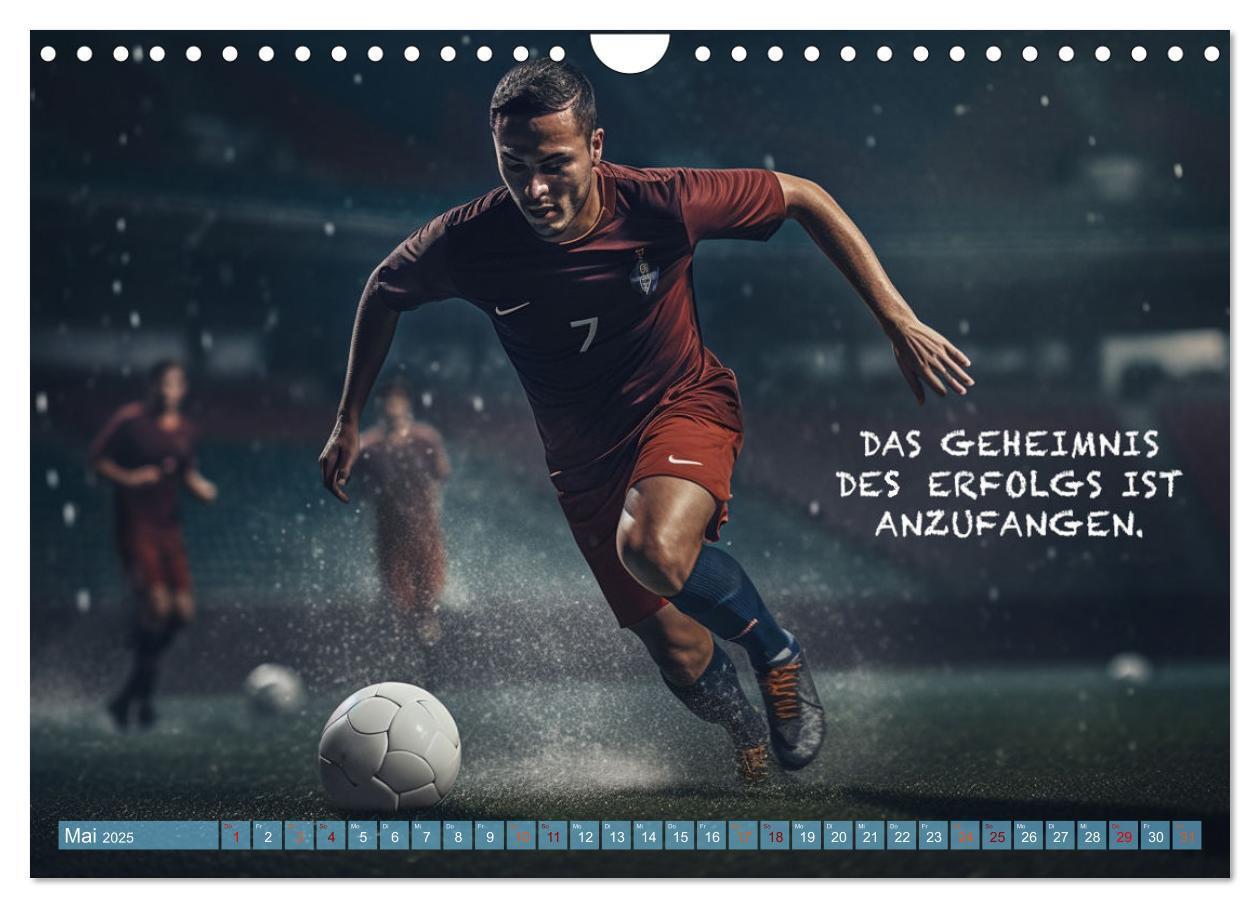 Bild: 9783383760938 | Fußball und coole Sprüche (Wandkalender 2025 DIN A4 quer), CALVENDO...