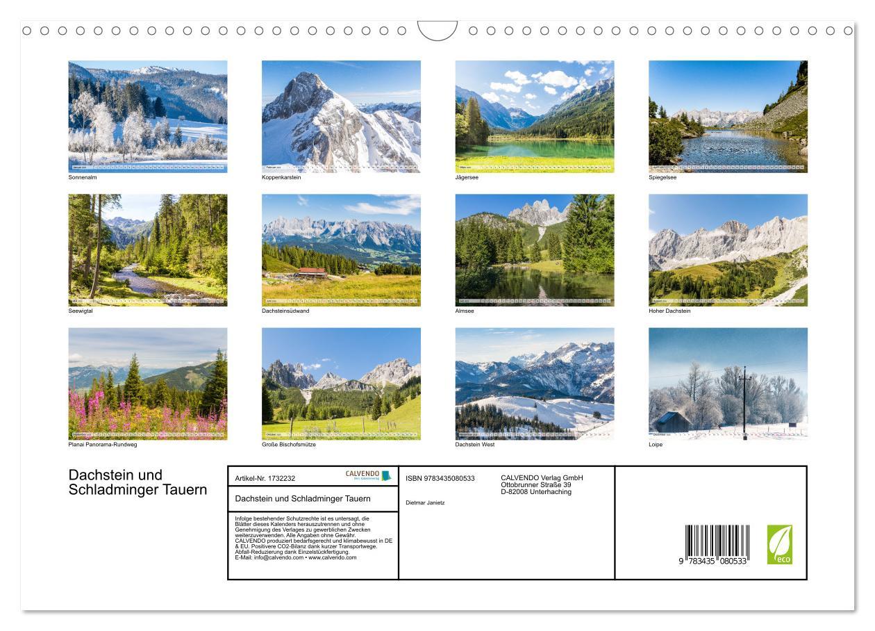 Bild: 9783435080533 | Dachstein und Schladminger Tauern (Wandkalender 2025 DIN A3 quer),...