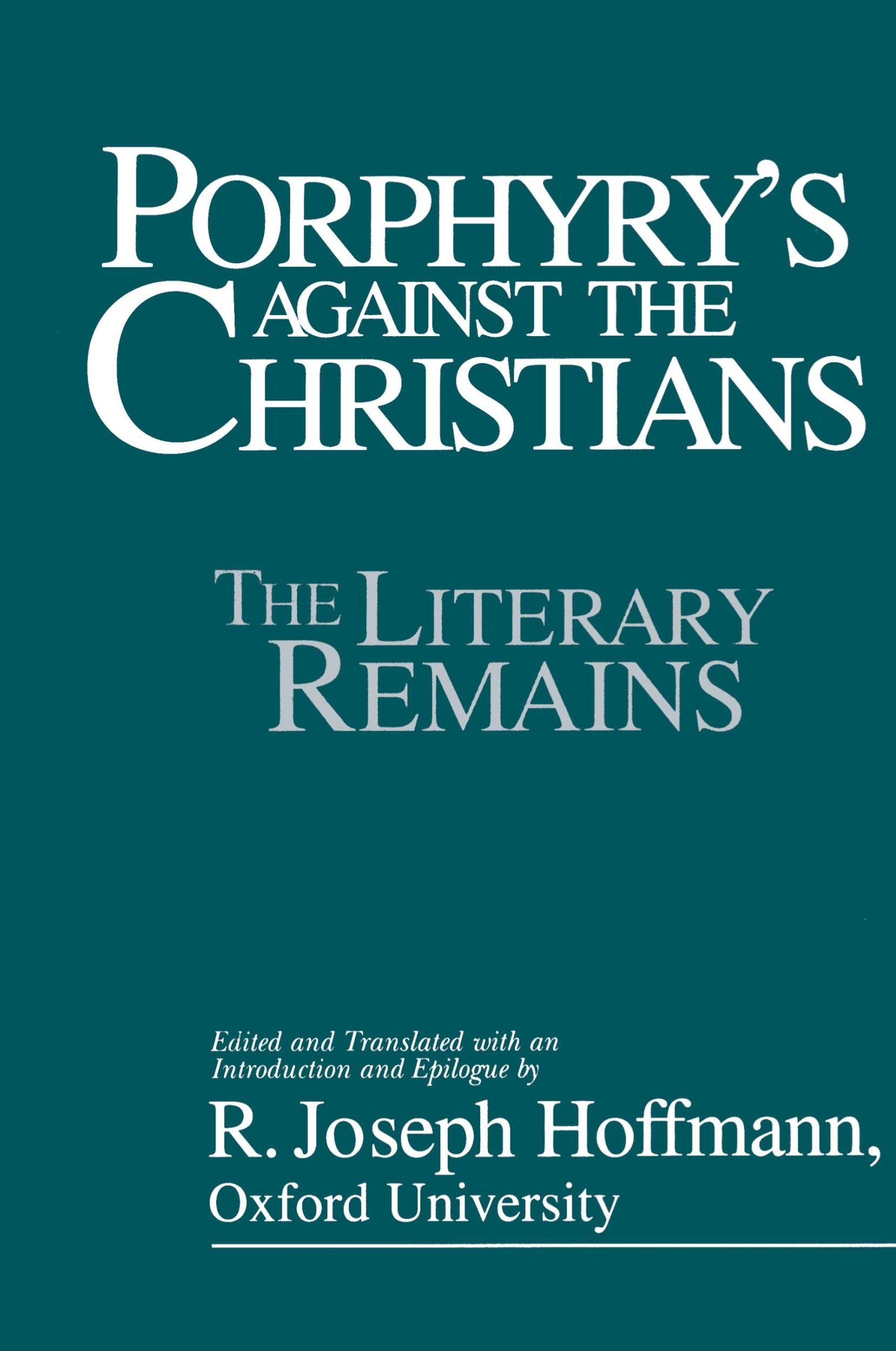 Cover: 9780879758899 | Porphyry's Against the Christians | R. Joseph Hoffman | Buch | 1994