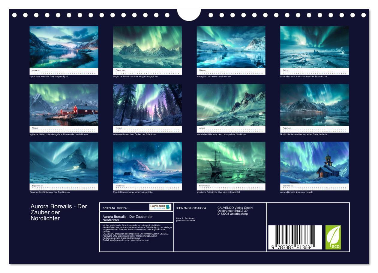 Bild: 9783383813634 | Aurora Borealis - Der Zauber der Nordlichter (Wandkalender 2025 DIN...