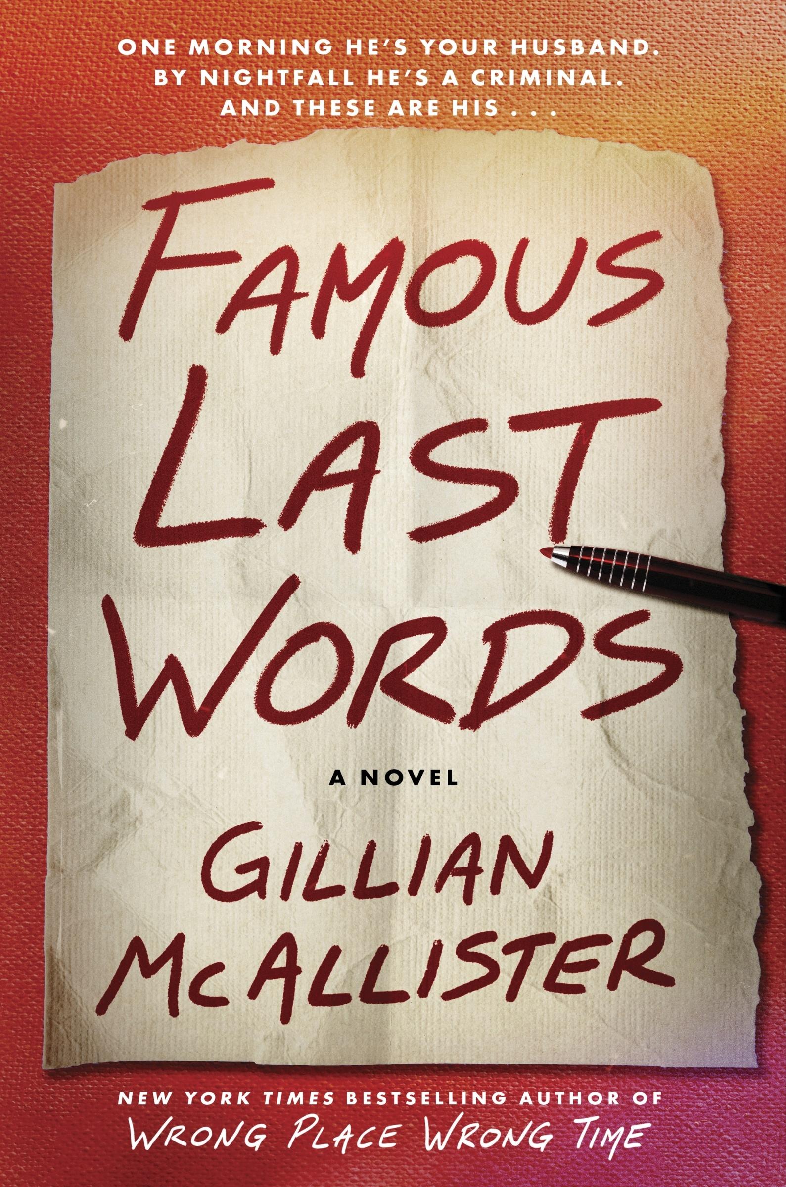 Cover: 9780063385405 | Famous Last Words | A Novel | Gillian McAllister | Taschenbuch | 2025