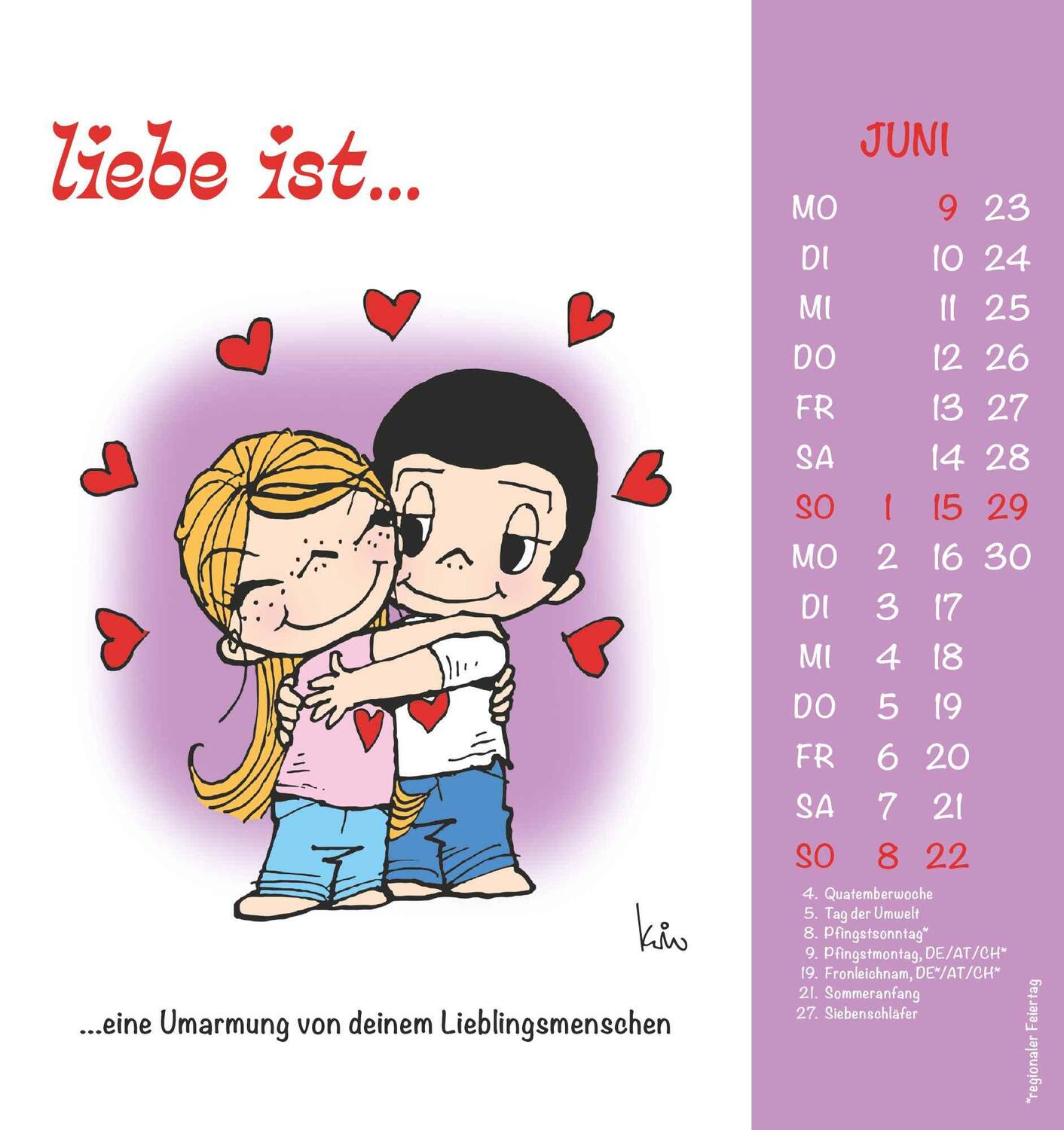 Bild: 4251732340568 | liebe ist... 2025 - Postkarten-Kalender - Kalender-mit-Postkarten -...