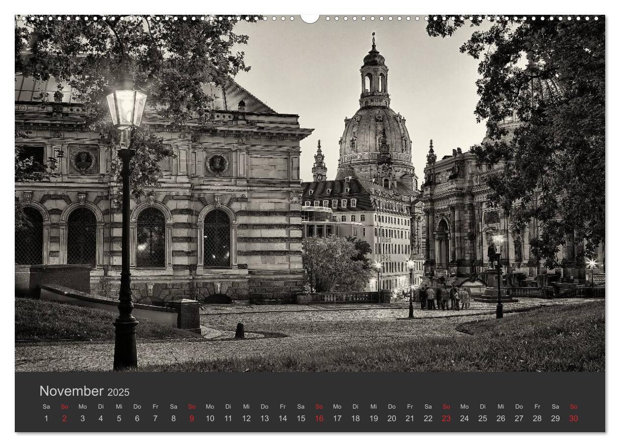 Bild: 9783435754083 | Dresden Schwarz Weiss 2025 (Wandkalender 2025 DIN A2 quer),...