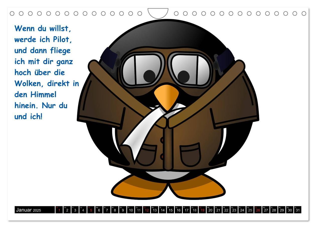 Bild: 9783435727483 | Pinguin-Elfe (Wandkalender 2025 DIN A4 quer), CALVENDO Monatskalender