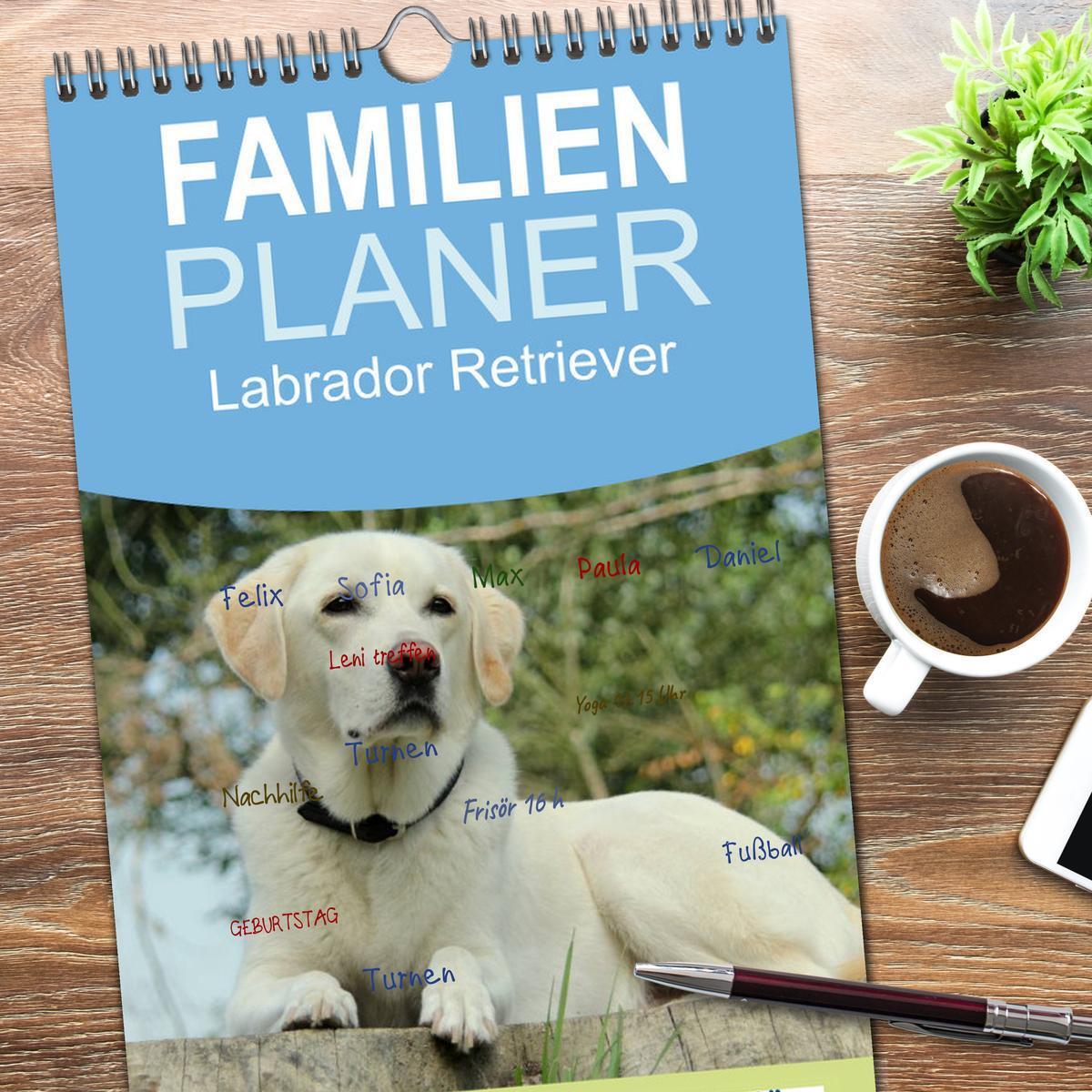 Bild: 9783457119730 | Familienplaner 2025 - Labrador Retriever 2025 mit 5 Spalten...