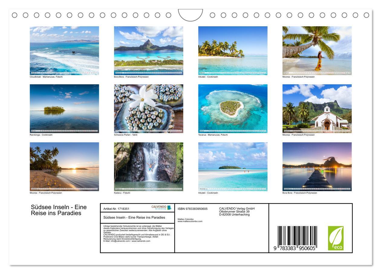 Bild: 9783383950605 | Südsee Inseln - Eine Reise ins Paradies (Wandkalender 2025 DIN A4...