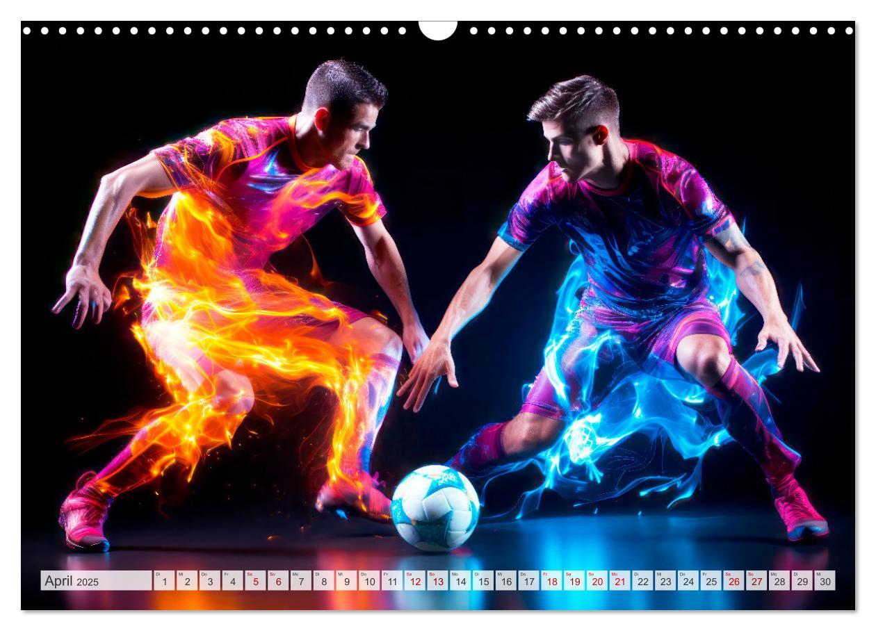 Bild: 9783383852183 | FUßBALLFIEBER Dynamische Szenen (Wandkalender 2025 DIN A3 quer),...