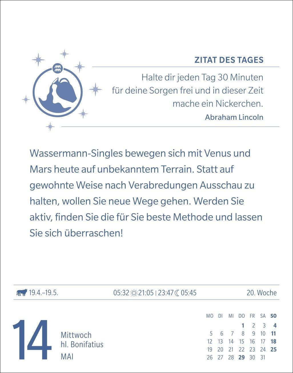 Bild: 9783840033650 | Wassermann Sternzeichenkalender 2025 - Tagesabreißkalender - Ihr...