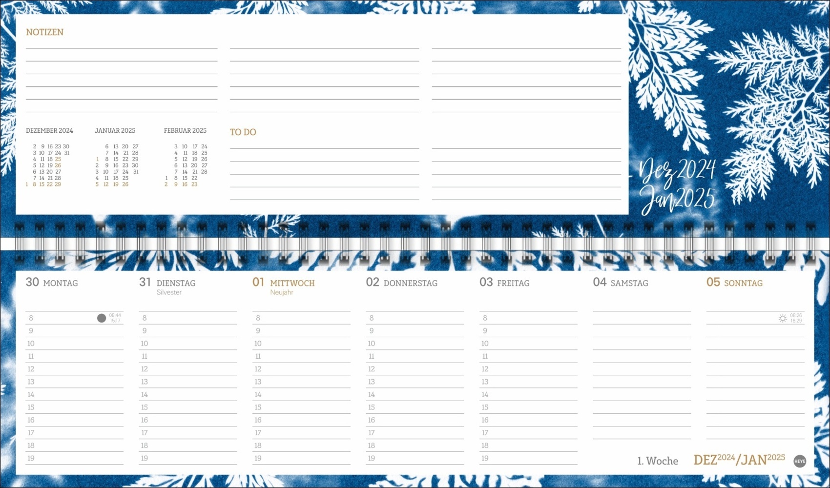 Bild: 9783756406593 | Indigo Wochenquerplaner 2025 | Kalender | Spiralbindung | 112 S.