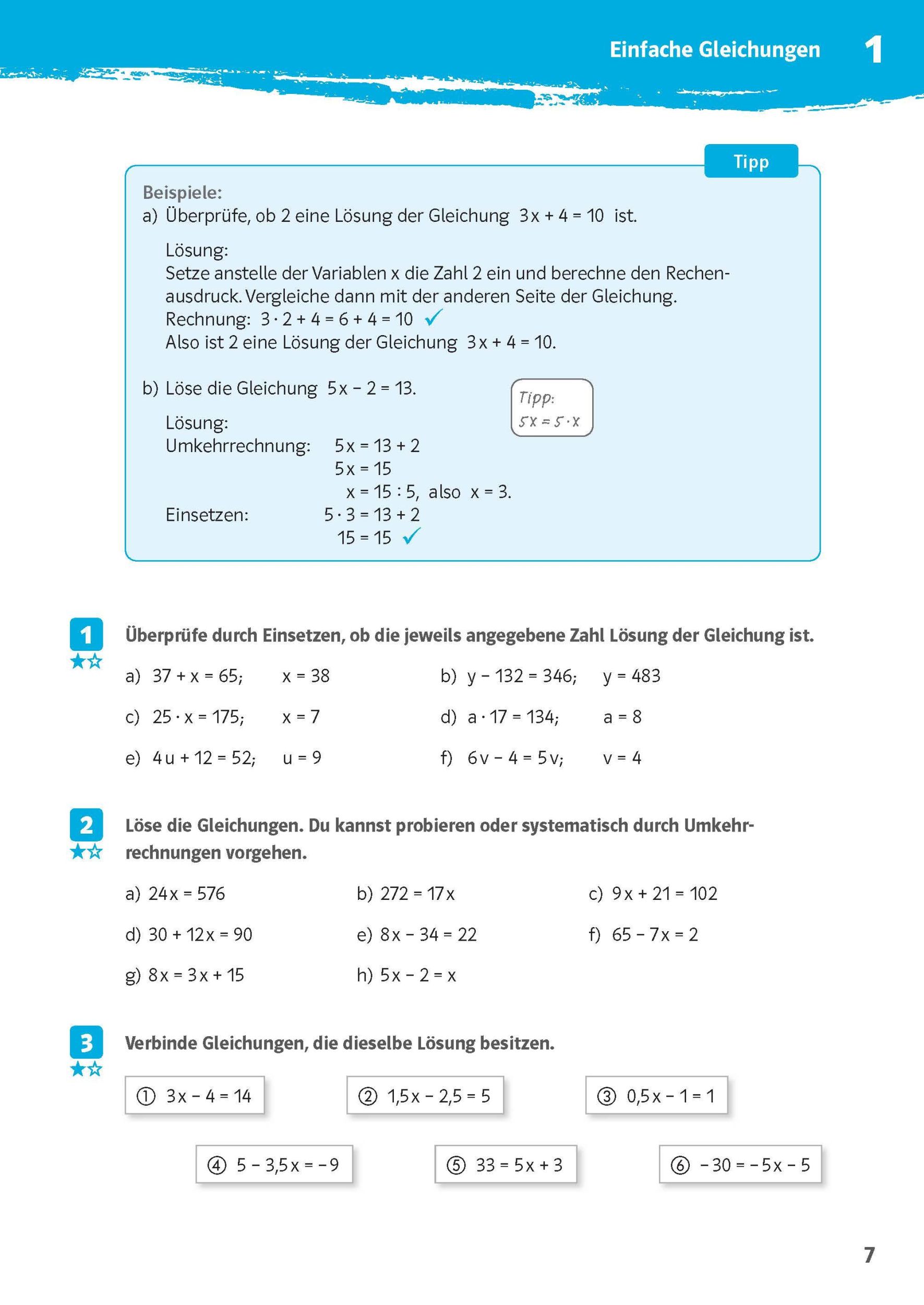 Bild: 9783129276181 | 10-Minuten-Training Mathematik Gleichungen lösen 7. - 10. Klasse