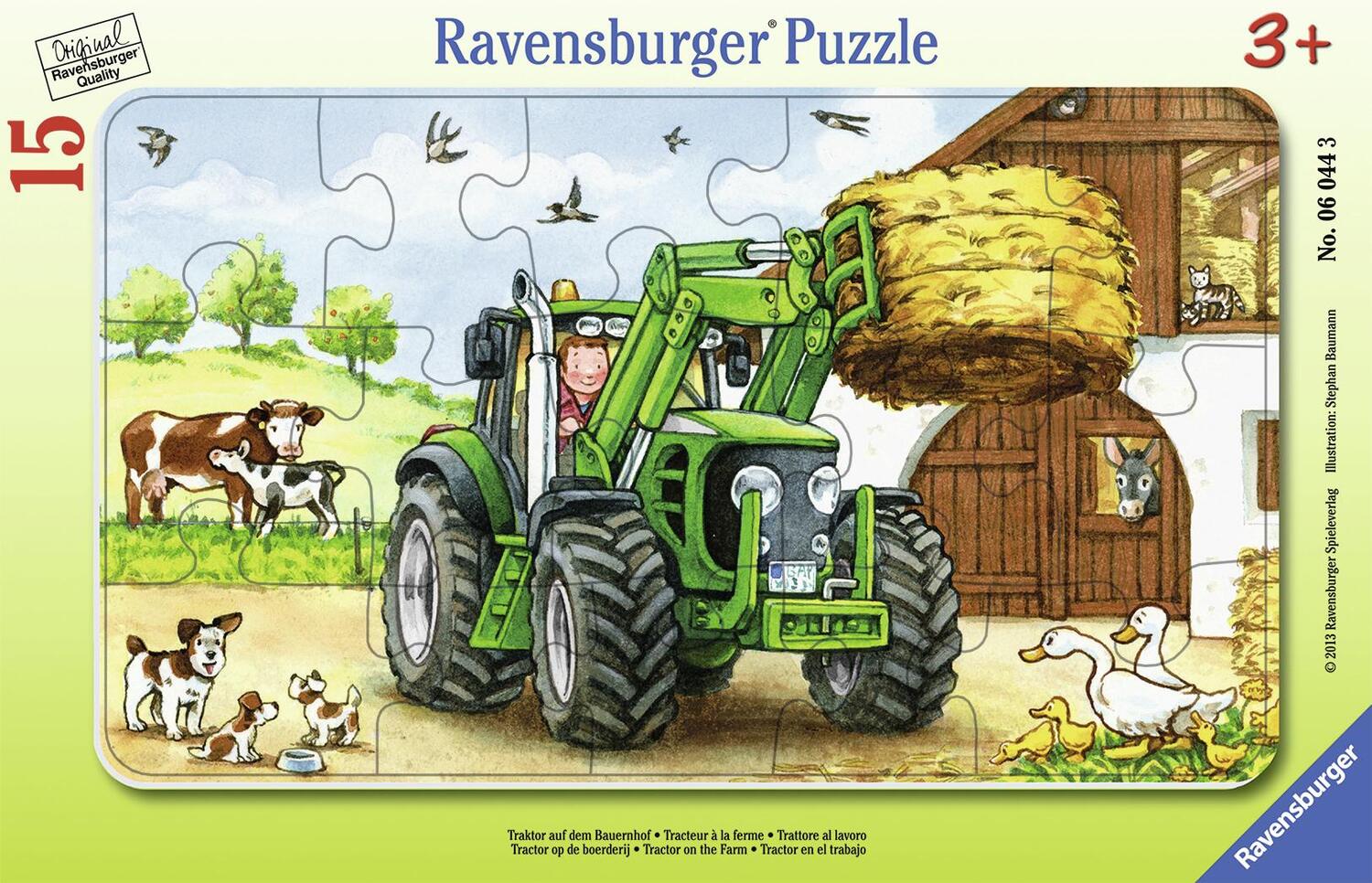 Bild: 4005556060443 | Traktor auf dem Bauernhof. Rahmenpuzzle 15 Teile | Spiel | 06044