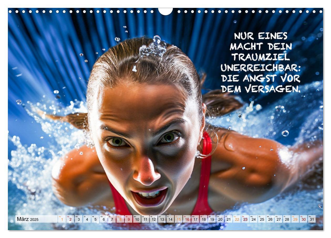 Bild: 9783383871993 | Schwimmen und Motivation (Wandkalender 2025 DIN A3 quer), CALVENDO...