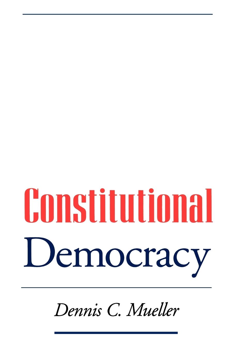 Cover: 9780195144079 | Constitutional Democracy | Dennis C. Mueller | Taschenbuch | Englisch