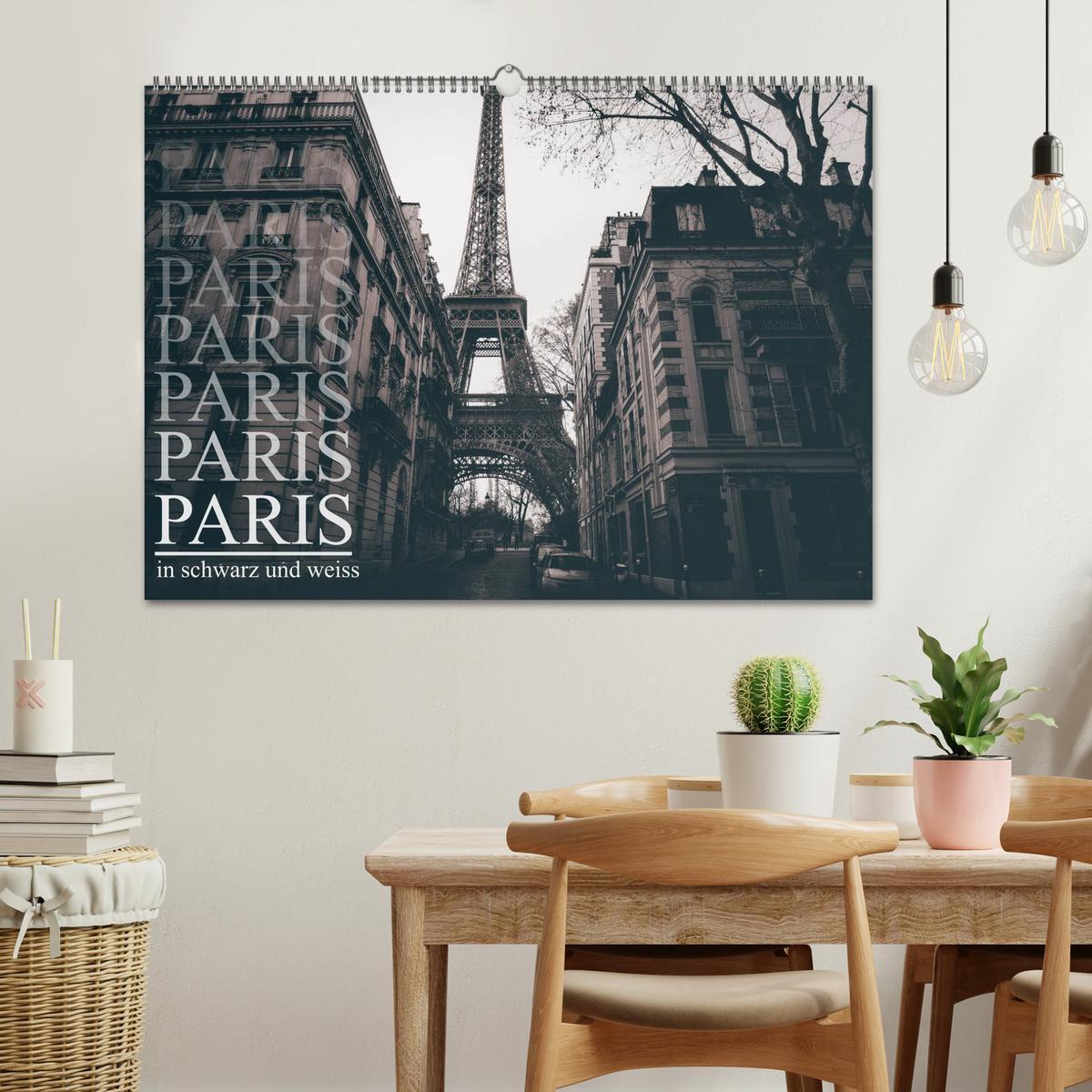 Bild: 9783435564781 | Paris - in schwarz und weiss (Wandkalender 2025 DIN A2 quer),...