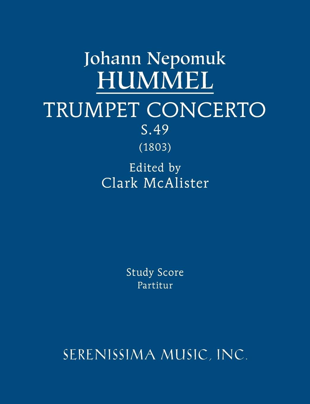 Cover: 9781608741557 | Trumpet Concerto, S.49 | Study score | Johann Nepomuk Hummel | Buch