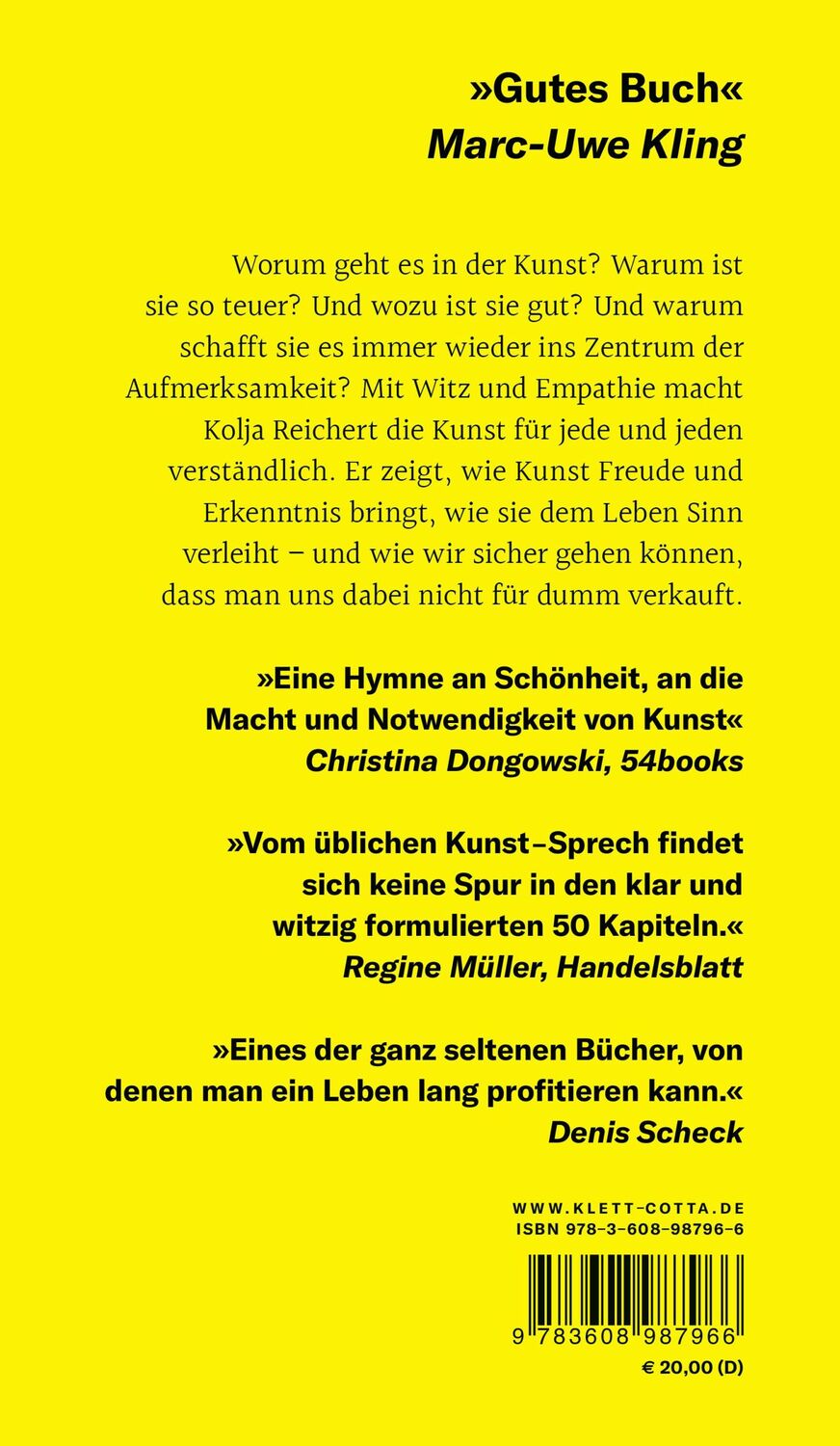 Rückseite: 9783608987966 | Kann ich das auch? | 50 Fragen an die Kunst | Kolja Reichert | Buch