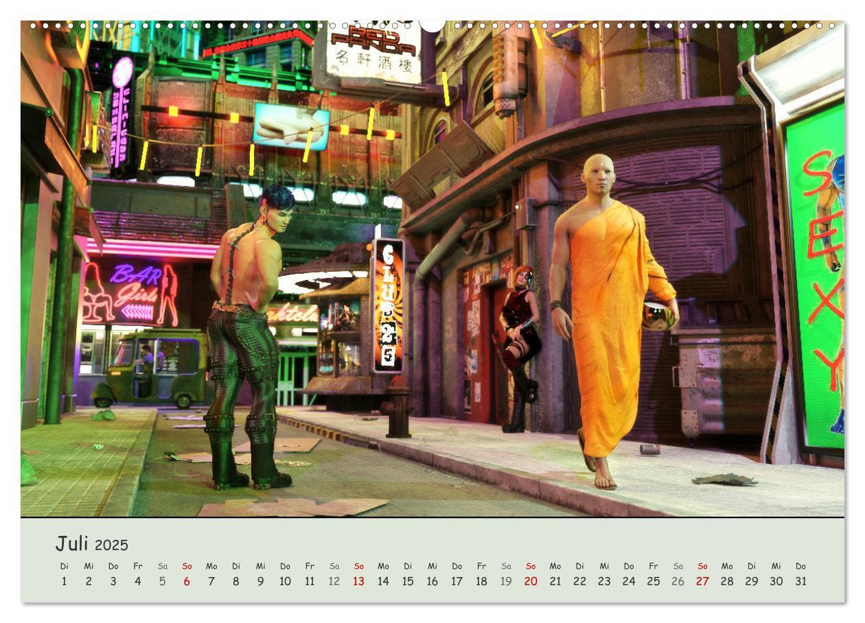 Bild: 9783435054770 | Science Fiction Cyberpunk (Wandkalender 2025 DIN A2 quer), CALVENDO...