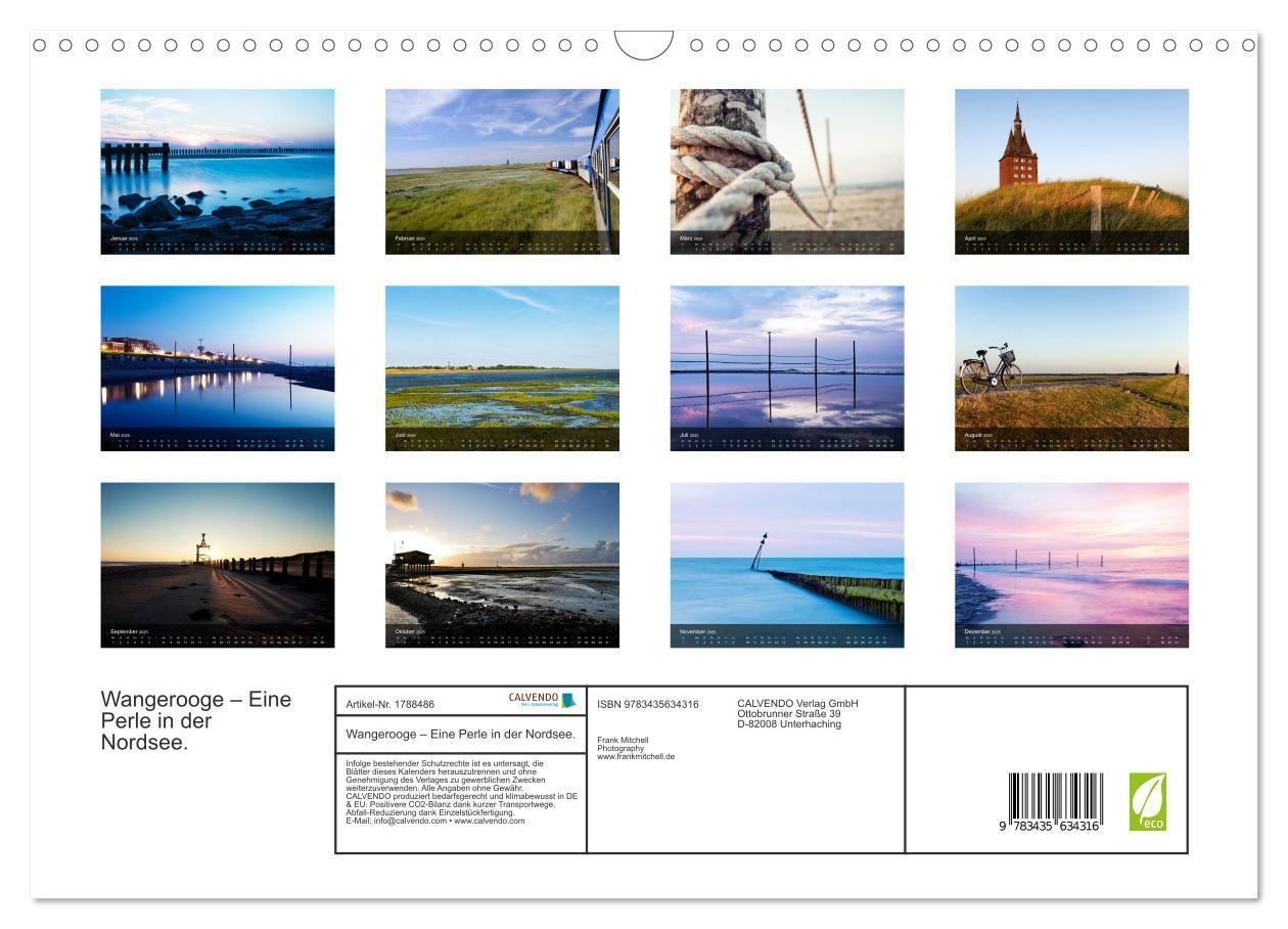 Bild: 9783435634316 | Wangerooge ¿ Eine Perle in der Nordsee. (Wandkalender 2025 DIN A3...