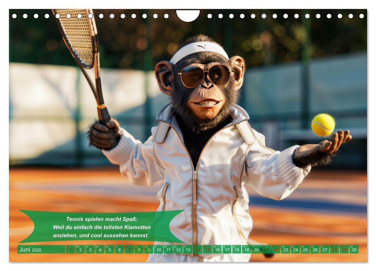 Bild: 9783457180488 | Der tierisch lustige Tennis-Kalender (Wandkalender 2025 DIN A4...