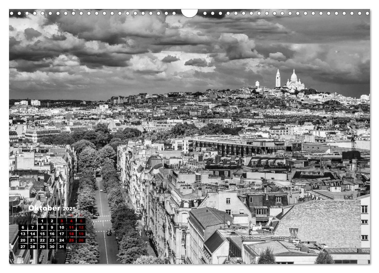 Bild: 9783435367337 | Paris-Impressionen in Schwarz-Weiß (Wandkalender 2025 DIN A3 quer),...