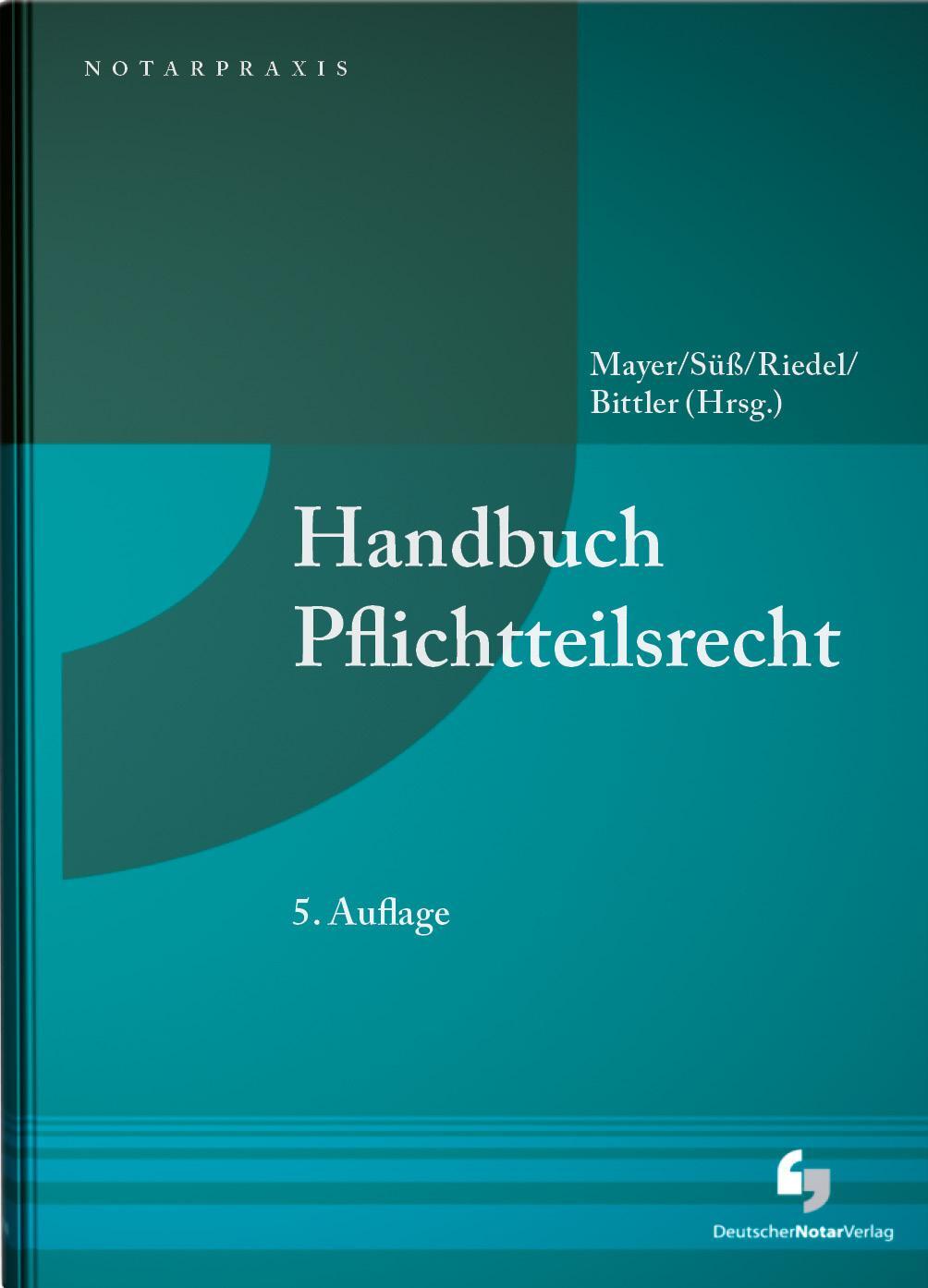 Cover: 9783956463044 | Handbuch Pflichtteilsrecht | Jörg Mayer (u. a.) | Buch | 1200 S.