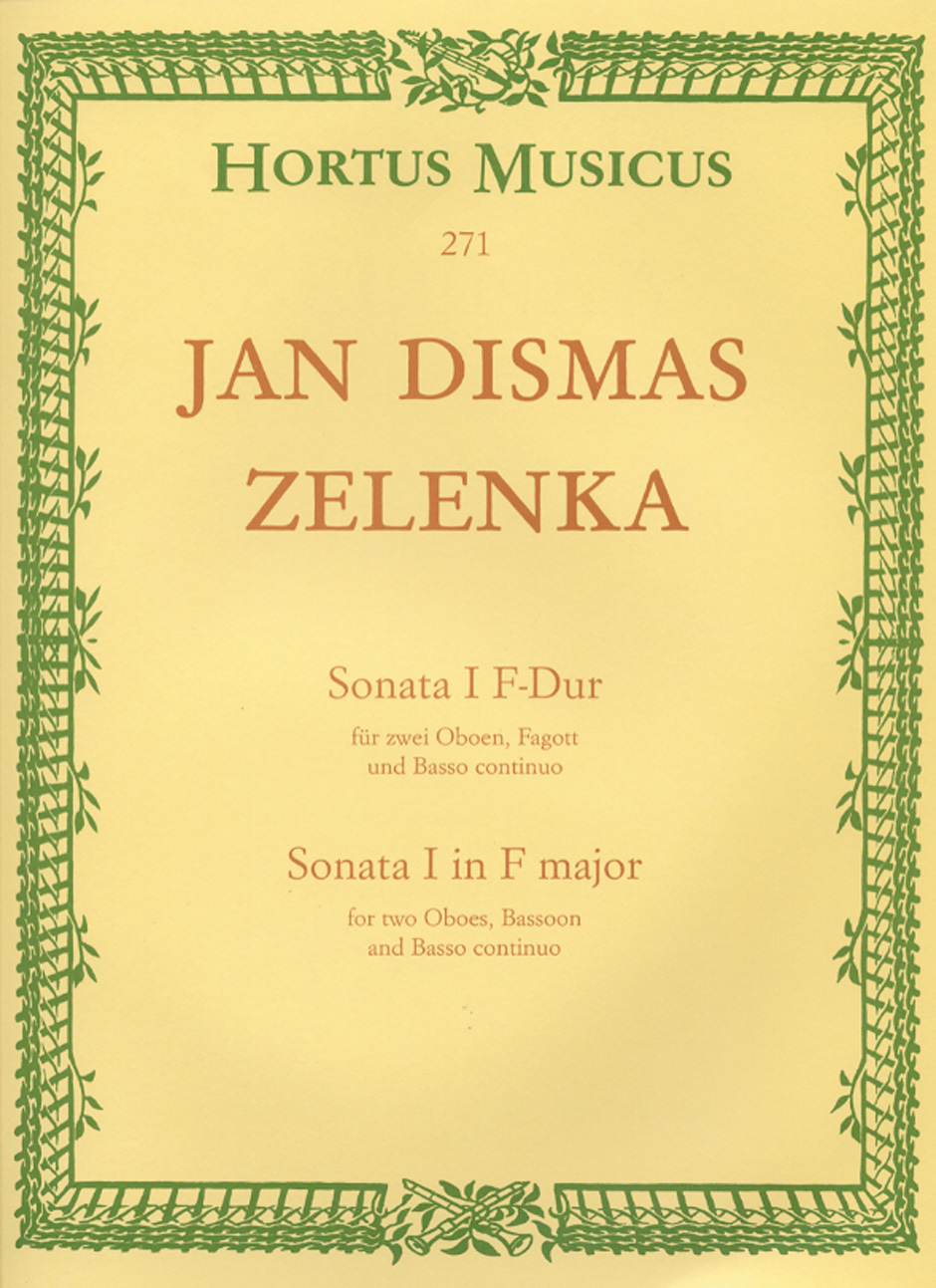 Cover: 9790006005116 | Sonate F-Dur Nr.1 für 2 Oboen, Fagott und Bc | Jan Dismas Zelenka