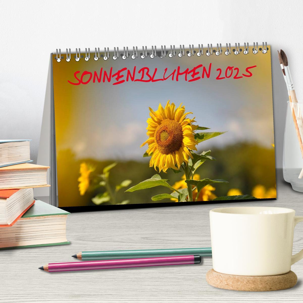 Bild: 9783435785841 | Sonnenblumen 2025 (Tischkalender 2025 DIN A5 quer), CALVENDO...