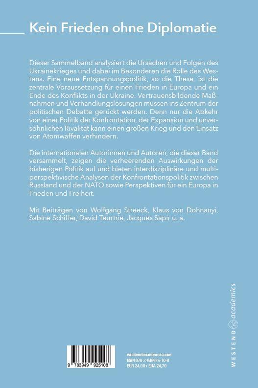 Rückseite: 9783949925108 | Ukrainekrieg | Warum Europa eine neue Entspannungspolitik braucht