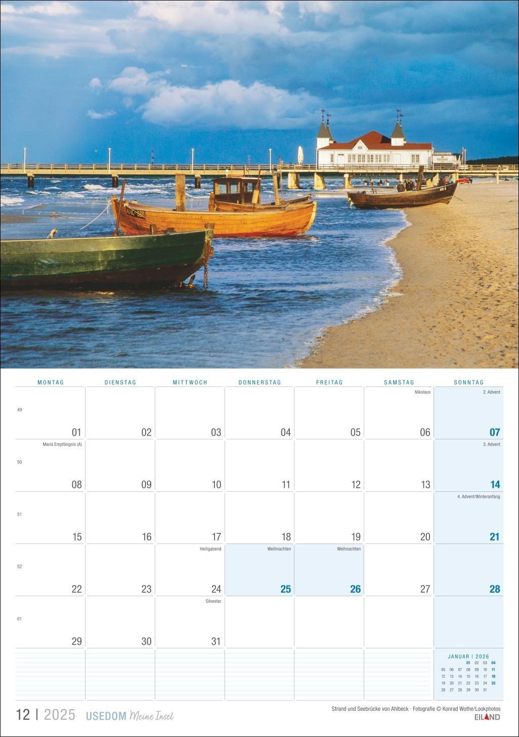 Bild: 9783964023490 | Usedom ...meine Insel Kalender 2025 | Eiland | Kalender | 13 S. | 2025