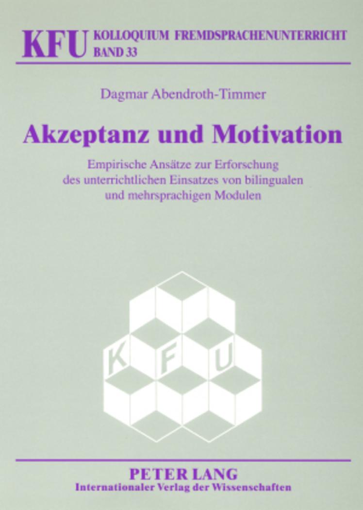 Cover: 9783631570081 | Akzeptanz und Motivation | Dagmar Abendroth-Timmer | Taschenbuch