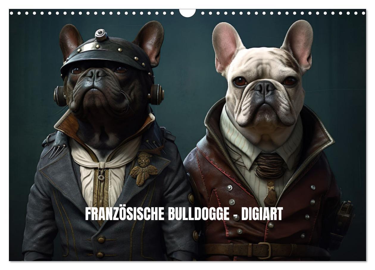 Cover: 9783383891779 | Französische Bulldogge KI Digiart (Wandkalender 2025 DIN A3 quer),...