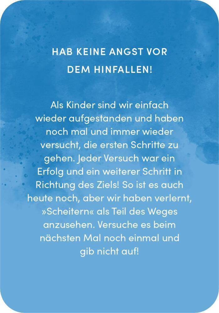 Bild: 9783845852799 | Mini-Coach. Bye-bye, Selbstzweifel! | 50 Motivationskärtchen | Wassmer