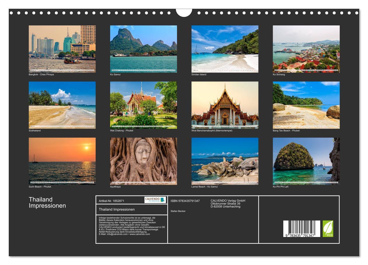 Bild: 9783435791347 | Thailand Impressionen (Wandkalender 2025 DIN A3 quer), CALVENDO...