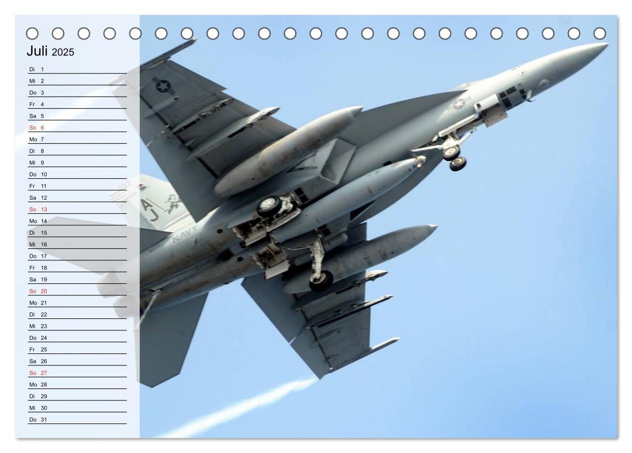 Bild: 9783435528943 | Kriegstechnik. Kampfjet-Impressionen (Tischkalender 2025 DIN A5...