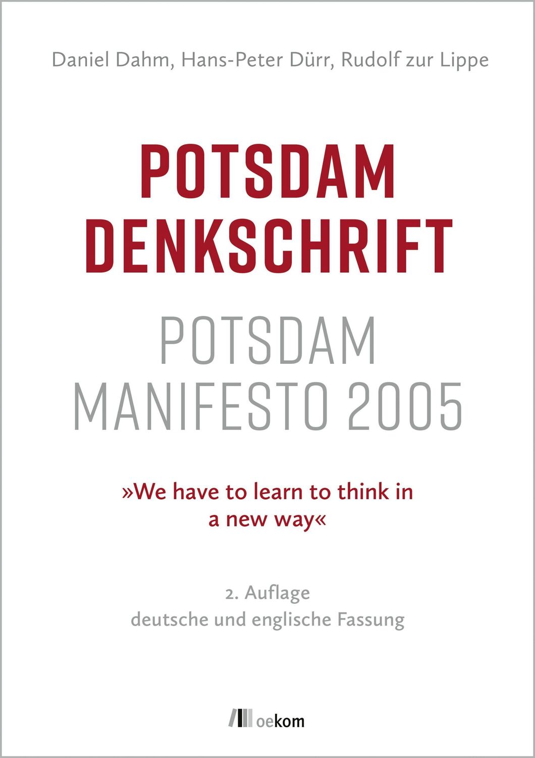 Cover: 9783962383343 | Potsdam Denkschrift | Daniel Dahm (u. a.) | Taschenbuch | 118 S.