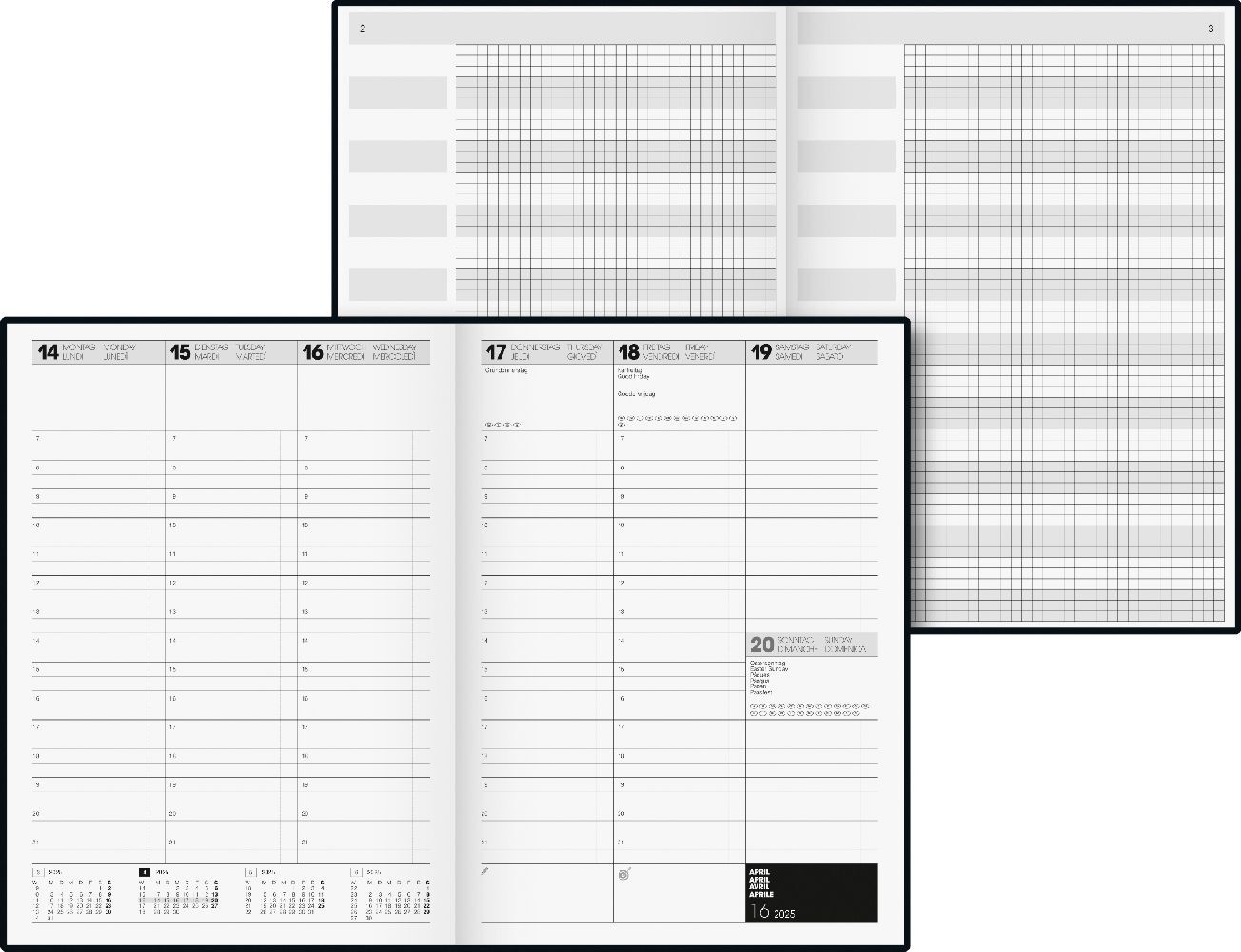 Bild: 4061947126761 | Buchkalender TimeCenter Modell 724 (2025) | 2 Seiten = 1 Woche, A4