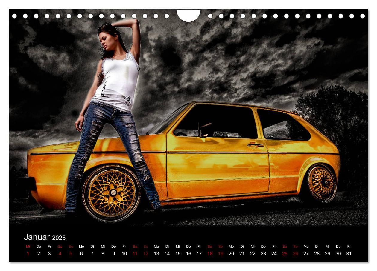 Bild: 9783435397143 | Cars and Girls (Wandkalender 2025 DIN A4 quer), CALVENDO...