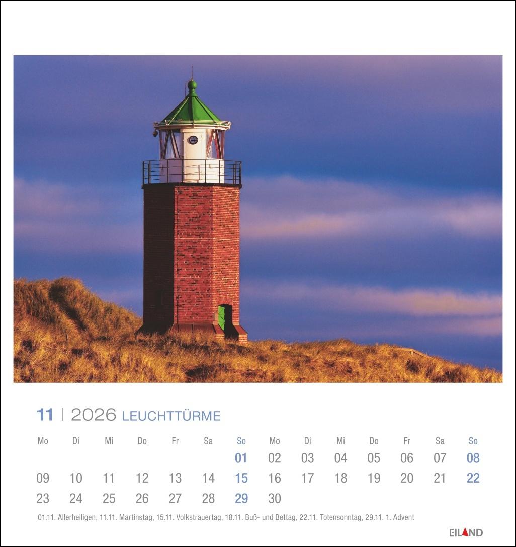 Bild: 9783964023766 | Leuchttürme Postkartenkalender 2026 - An der Nord- und Ostseeküste