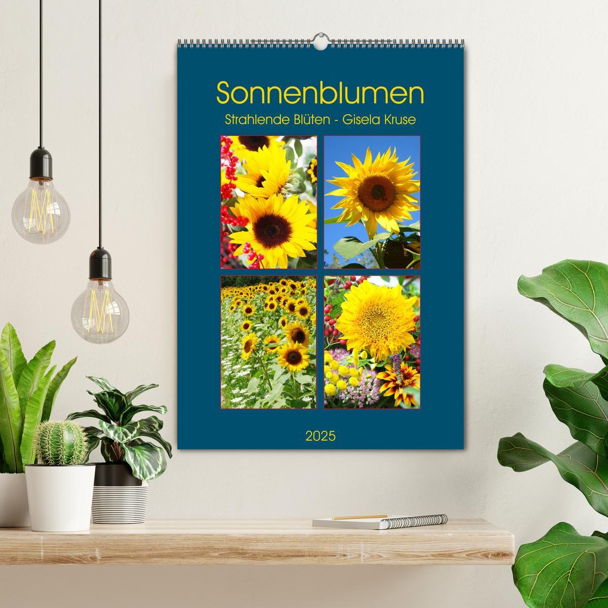 Bild: 9783435951284 | Sonnenblumen - Strahlende Blüten (Wandkalender 2025 DIN A2 hoch),...