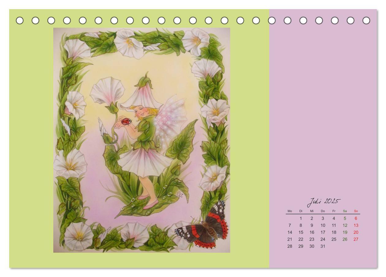 Bild: 9783435549801 | Blumen Elfen (Tischkalender 2025 DIN A5 quer), CALVENDO Monatskalender