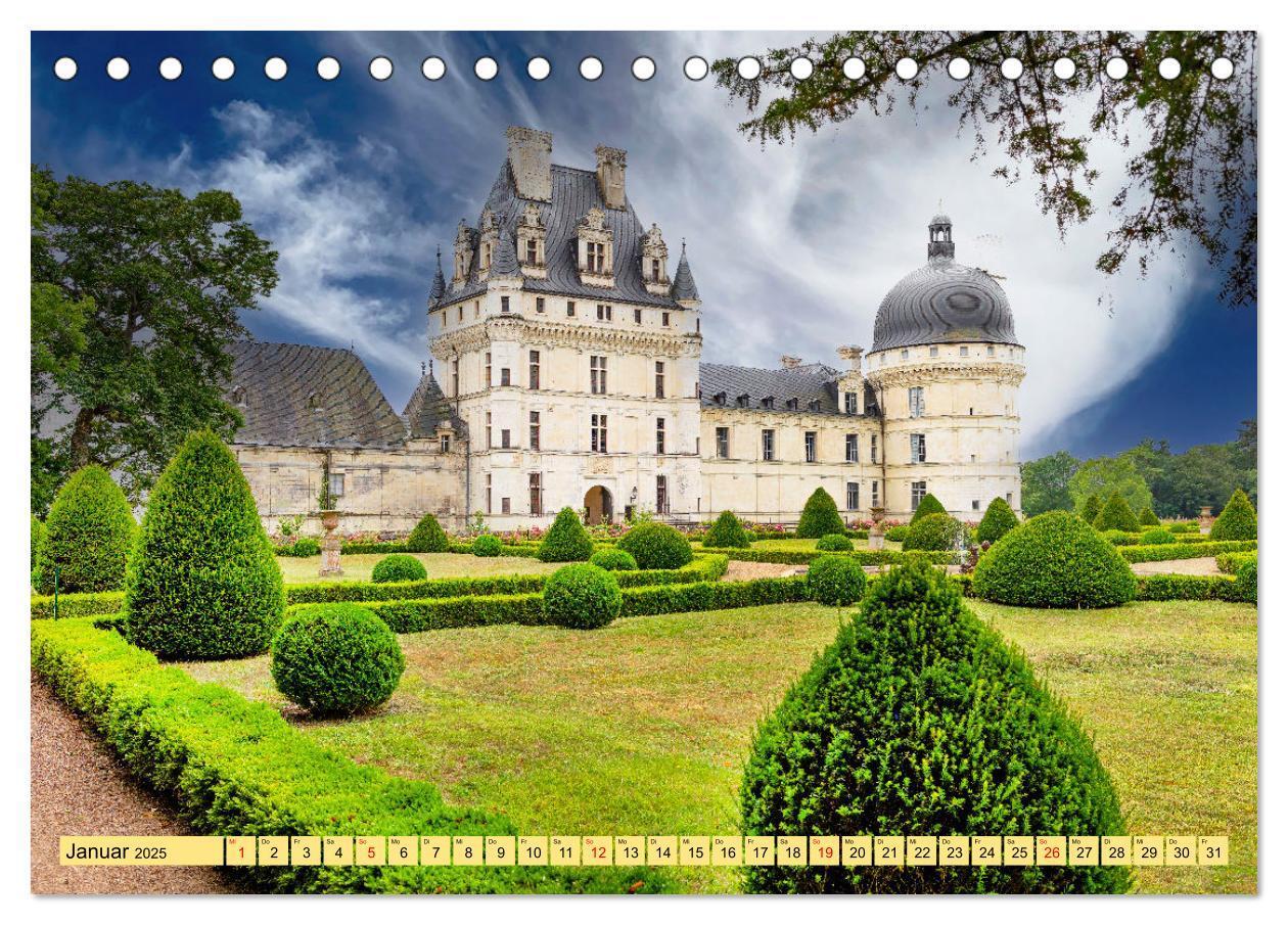 Bild: 9783383800429 | Châteaux. Im Tal der Loire (Tischkalender 2025 DIN A5 quer),...