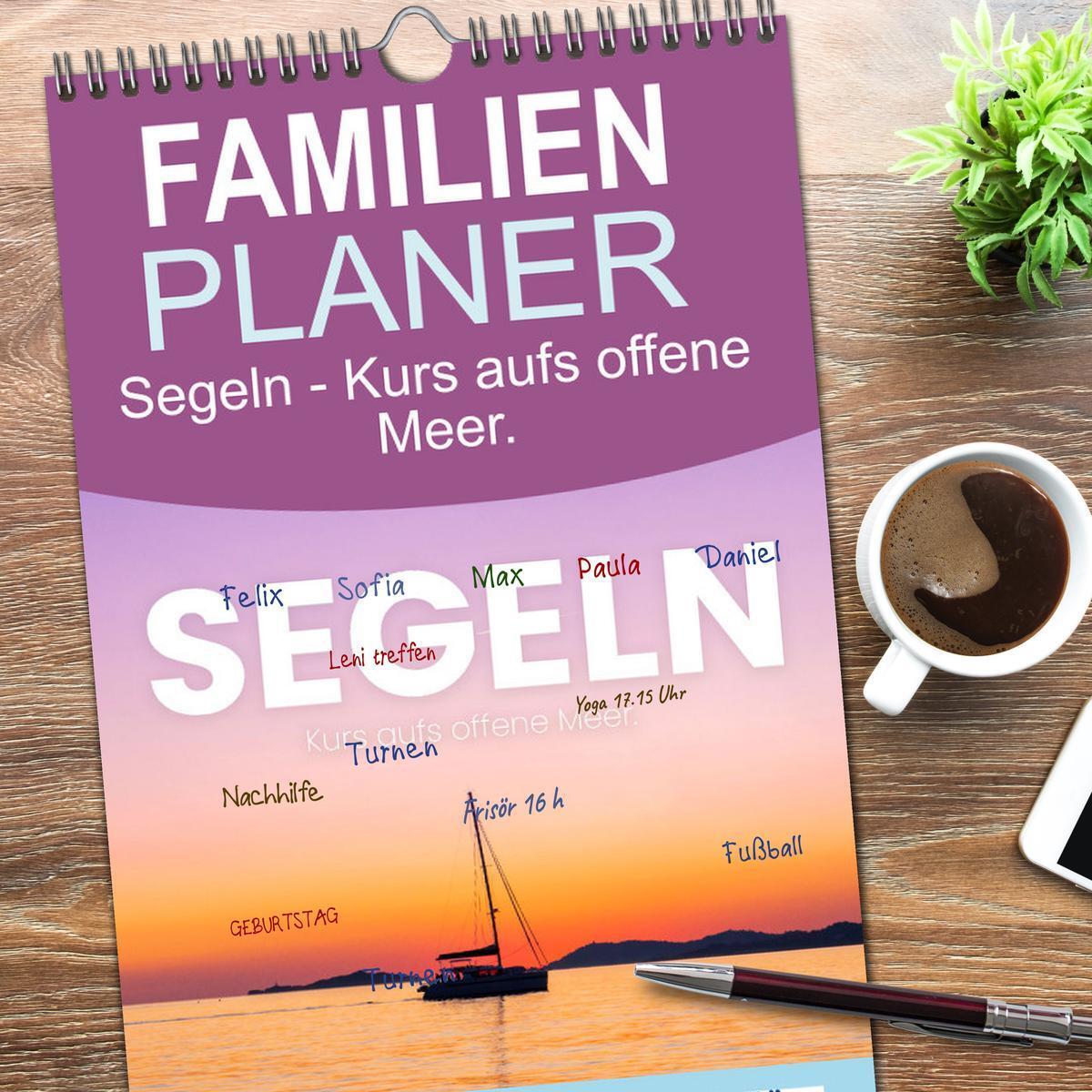 Bild: 9783457103869 | Familienplaner 2025 - Segeln - Kurs aufs offene Meer. mit 5 Spalten...