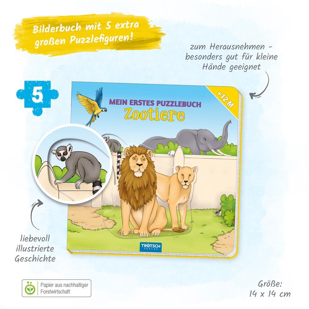 Bild: 9783965527980 | Trötsch Pappenbuch Mein erstes Puzzlebuch Zootiere | KG | Buch | 8 S.