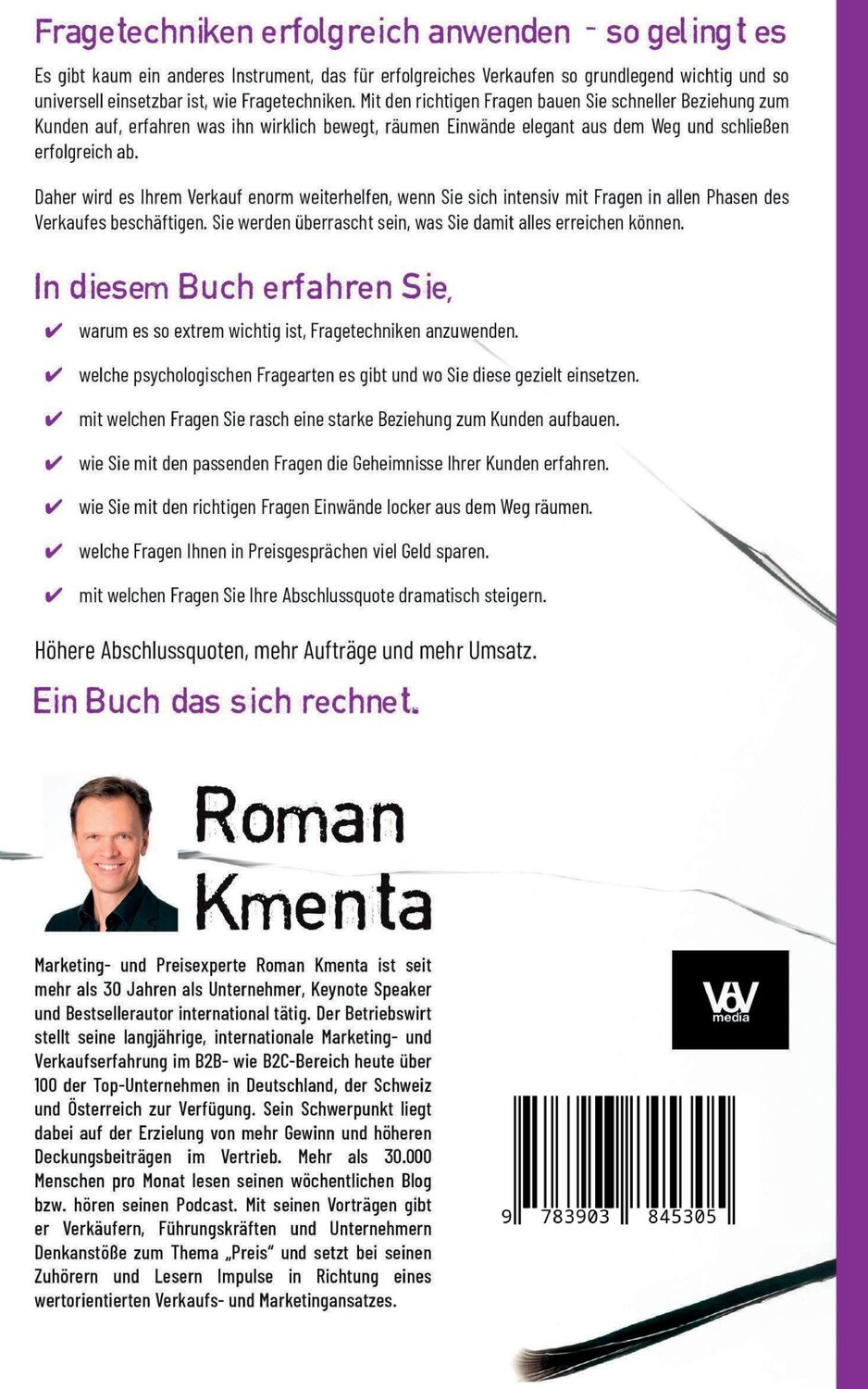 Rückseite: 9783903845305 | Gut gefragt ist halb verkauft | Roman Kmenta | Taschenbuch | Paperback