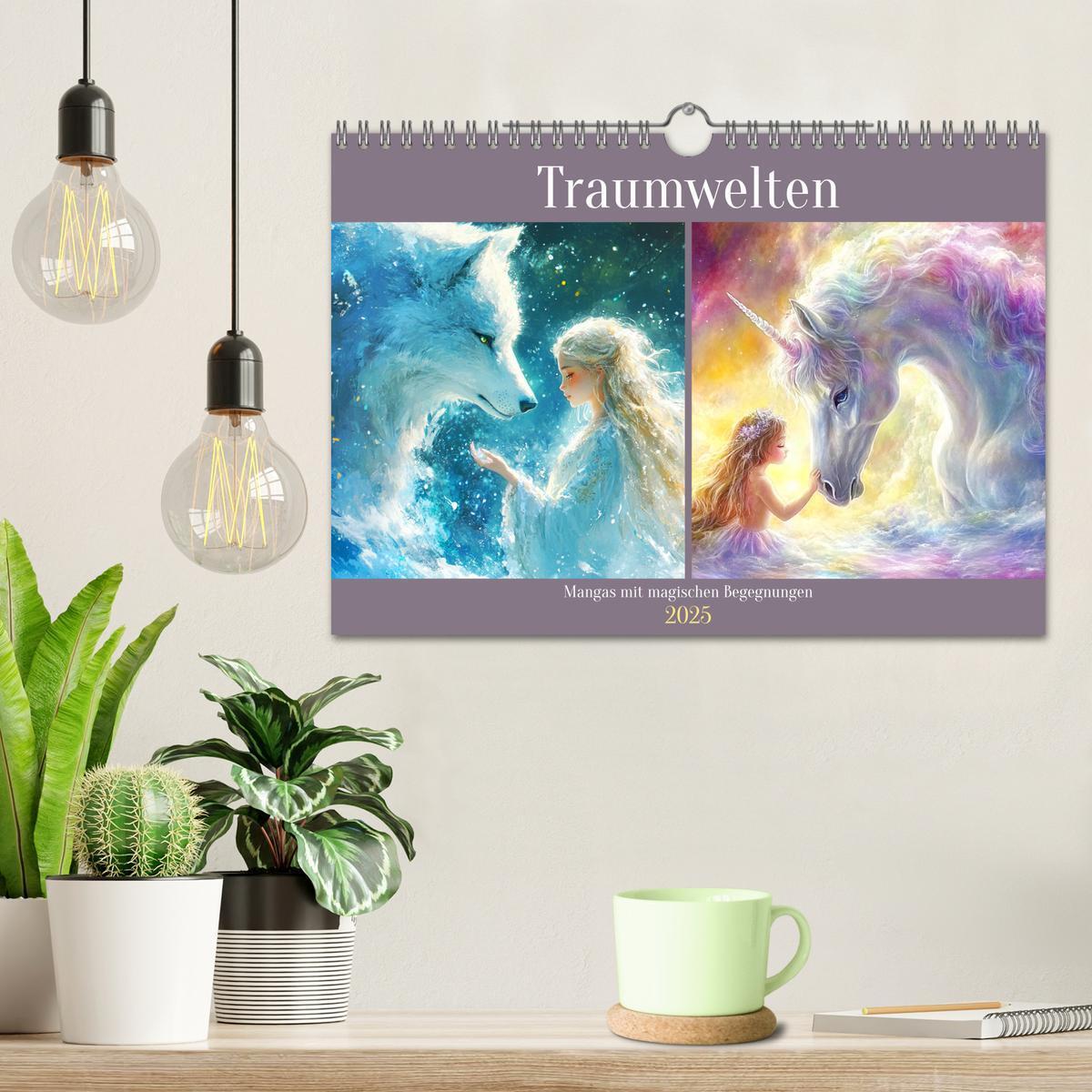 Bild: 9783457193938 | Traumwelten. Mangas mit magischen Begegnungen (Wandkalender 2025...