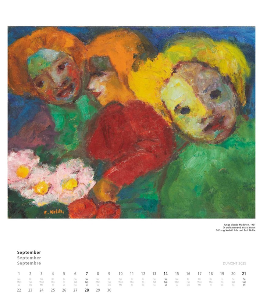 Bild: 4250809652979 | DUMONT - Emil Nolde 2025 Kunstkalender, 34,5x40cm, Wandkalender mit...