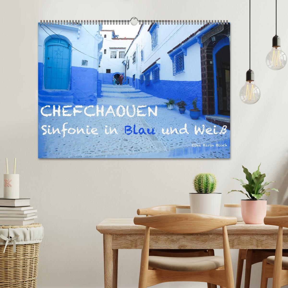 Bild: 9783435618439 | Chefchaouen - Sinfonie in Blau und Weiß (Wandkalender 2025 DIN A2...