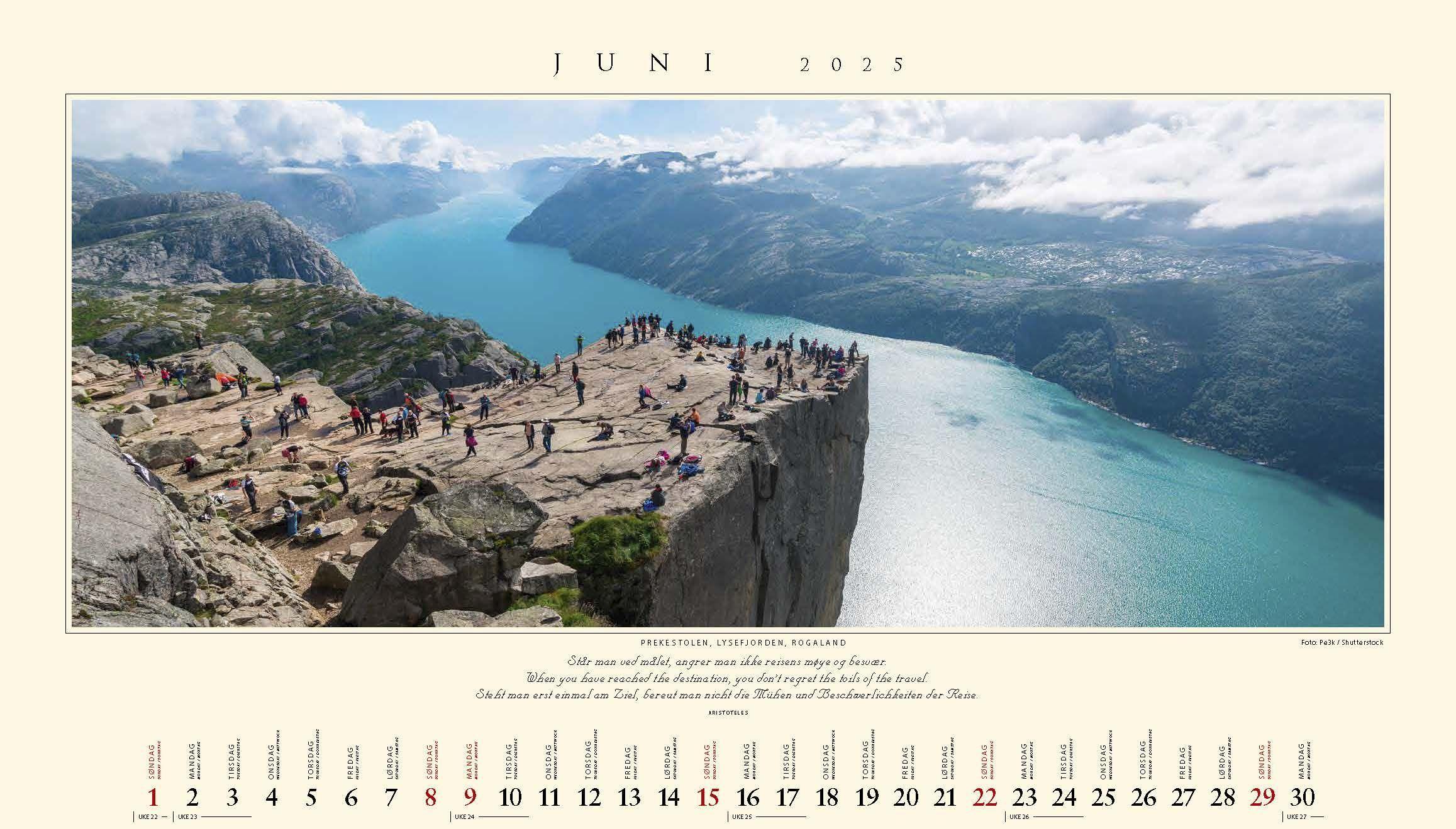 Bild: 9783930232963 | Panorama Norwegen 2025 Wandkalender | Kalenderforlaget | Kalender